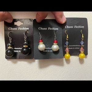 🌹 3 for $20 New 🎉 3 pairs of fish hook earrings